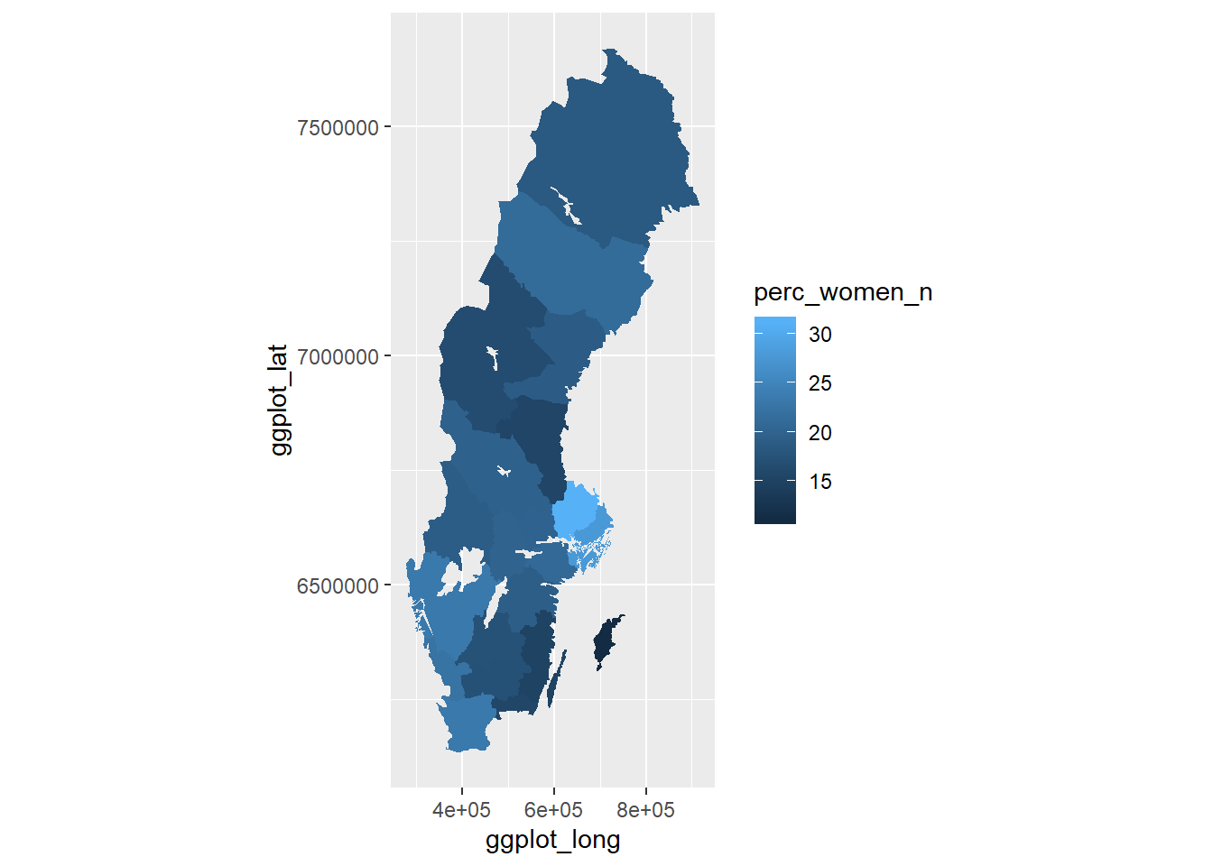 Percent women in the countys, 214 Engineering professionals, Joint-stock corporations not controlled by the government sector
